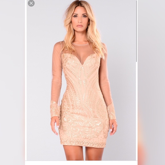 Gold Sequin Dress